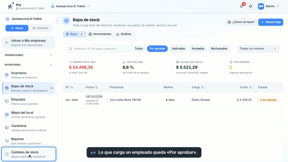 Paso 8: Lo que carga tu equipo, en la pantalla de Key