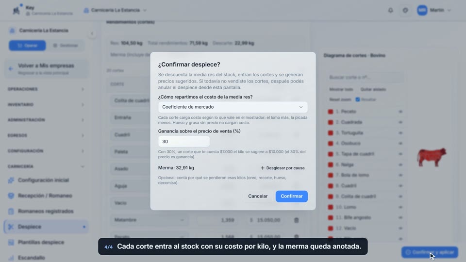 Paso 4: Confirmá, en la pantalla de Key