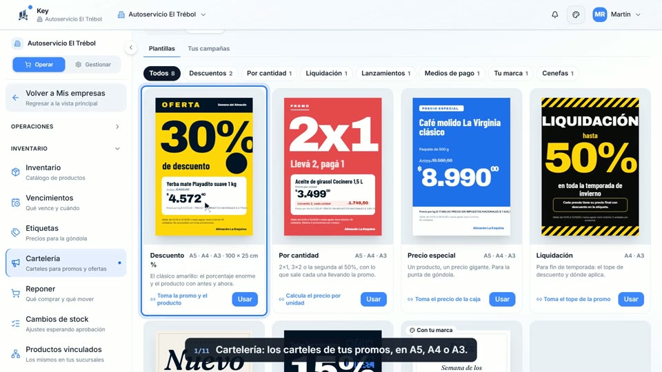 Paso 1: Qué es la cartelería, en la pantalla de Key