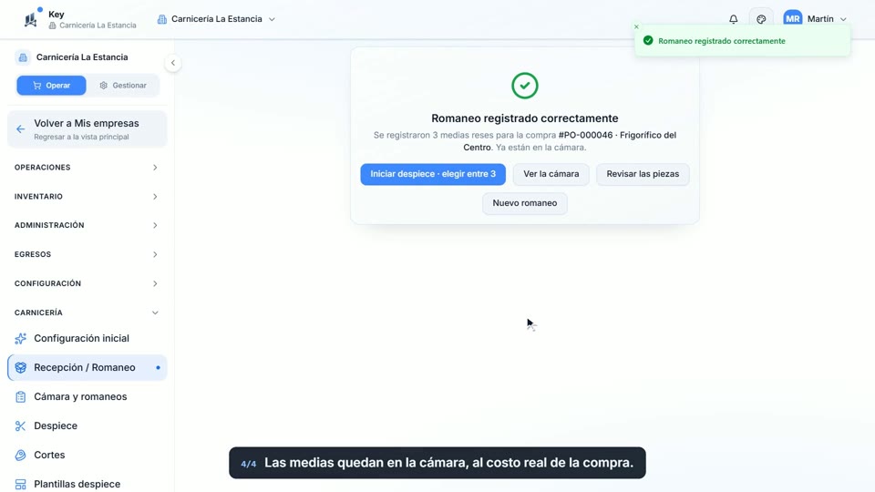 Paso 4: Confirmá, en la pantalla de Key
